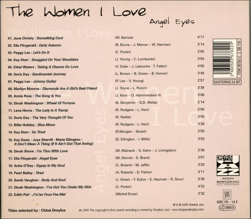 The Women I Love - Angel Eyes - V.A (EU발매)(24bit)