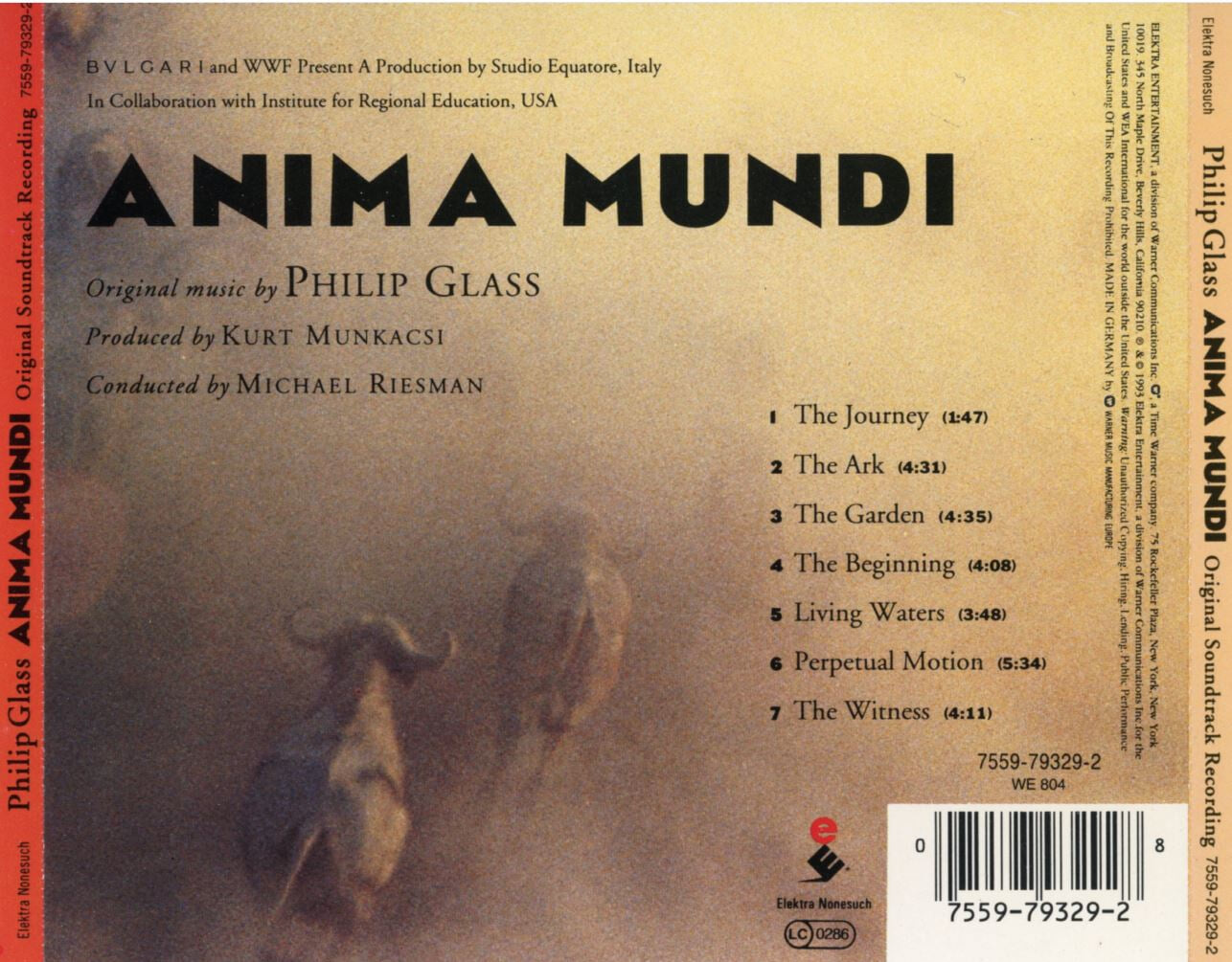 아니마 문디 - Anima Mundi OST (Philip Glass) [독일발매]