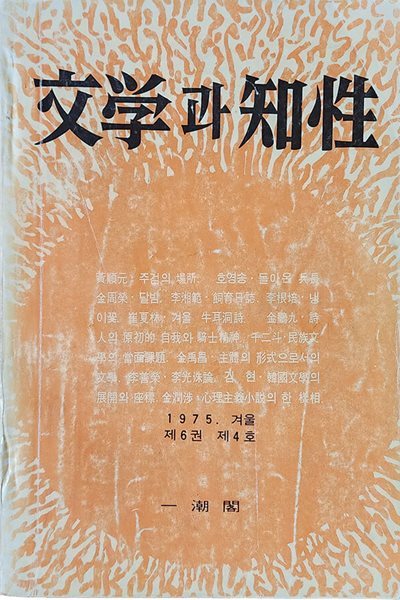 계간 문학과 지성 (1975년 겨울호) 제6권 제4호 잡지