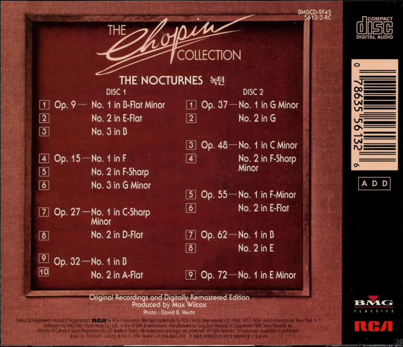 Chopin : The Nocturnes - 루빈스타인 (Arthur Rubinstein) (2CD)