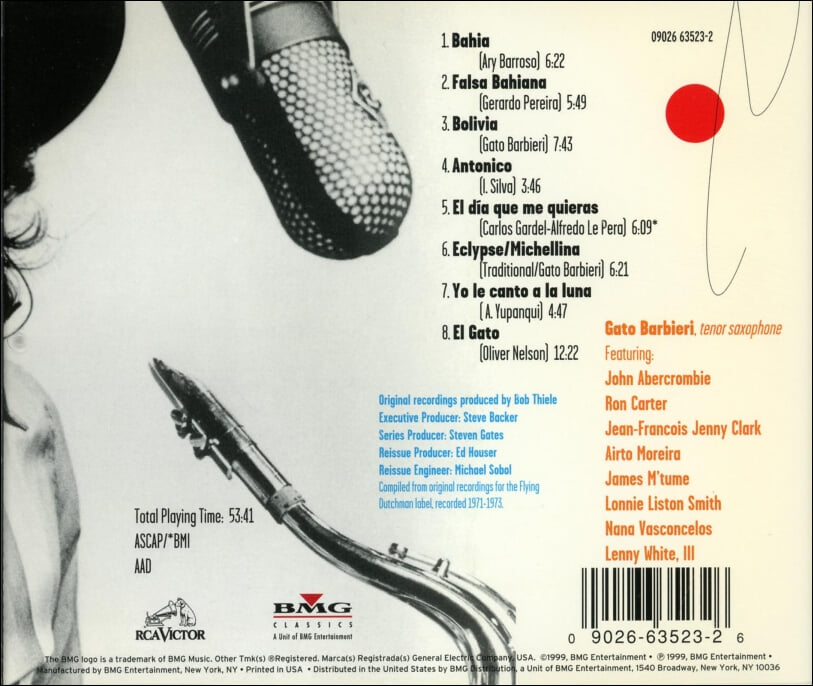 가토 바비에리 (Gato Barbieri) - The Best Of The Early Years(US발매)