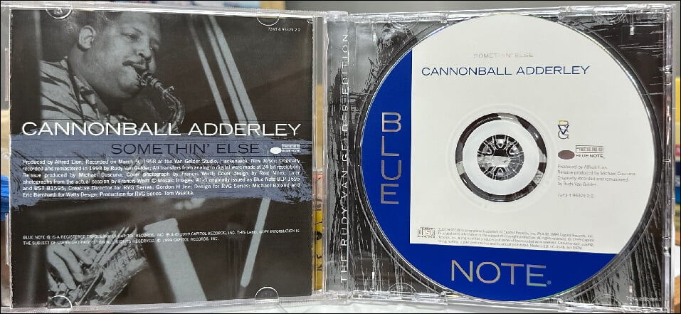 캐논볼 애덜리 (Cannonball Adderley) - Somethin' Else(EU발매) (RVG Edition)