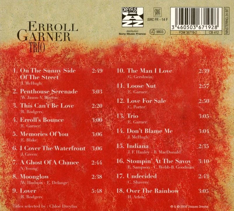에롤 가너 - Erroll Garner - Trio [디지팩] [프랑스발매]