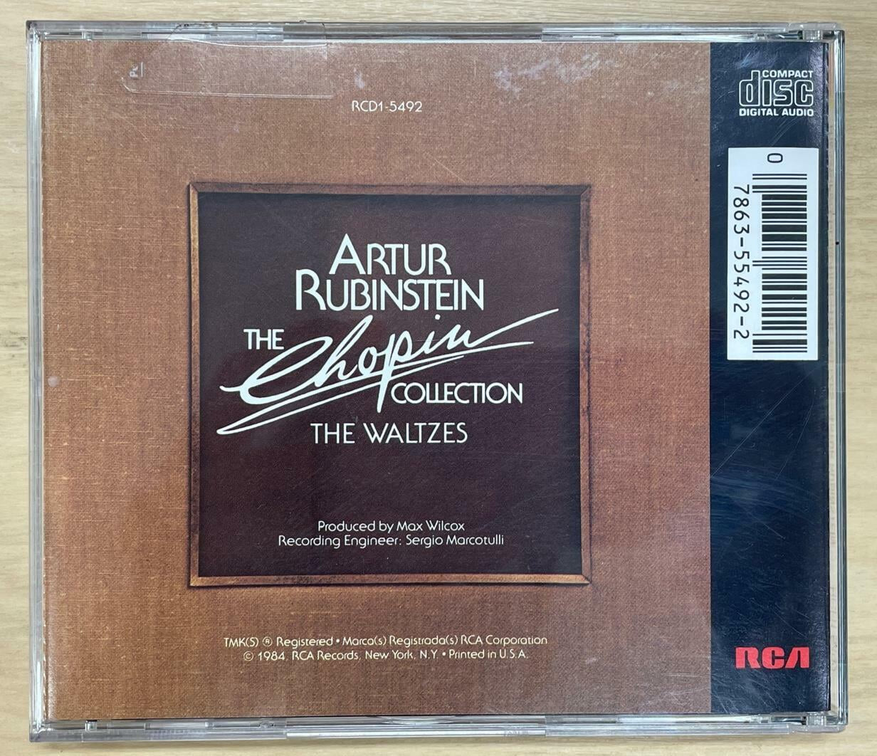 (수입CD)Artur Rubinstein- The Chopin Collection: The Waltzes / RCA / 상태 : 최상 (설명과 사진 참고)