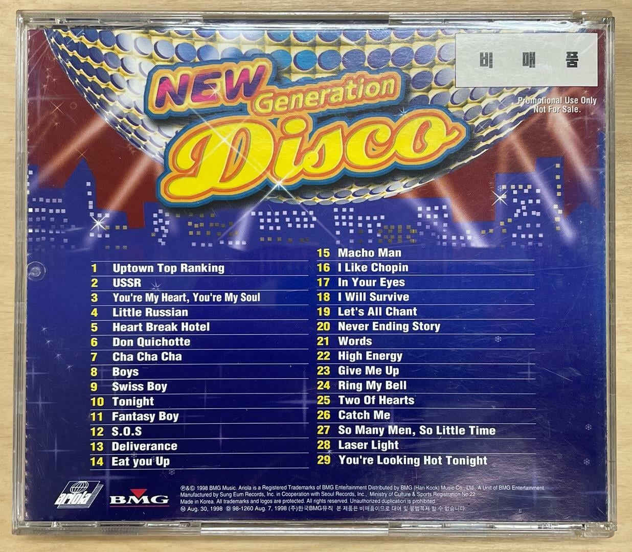 (CD) new generation disco / BMG / 상태 : 최상(설명과 사진 참고)