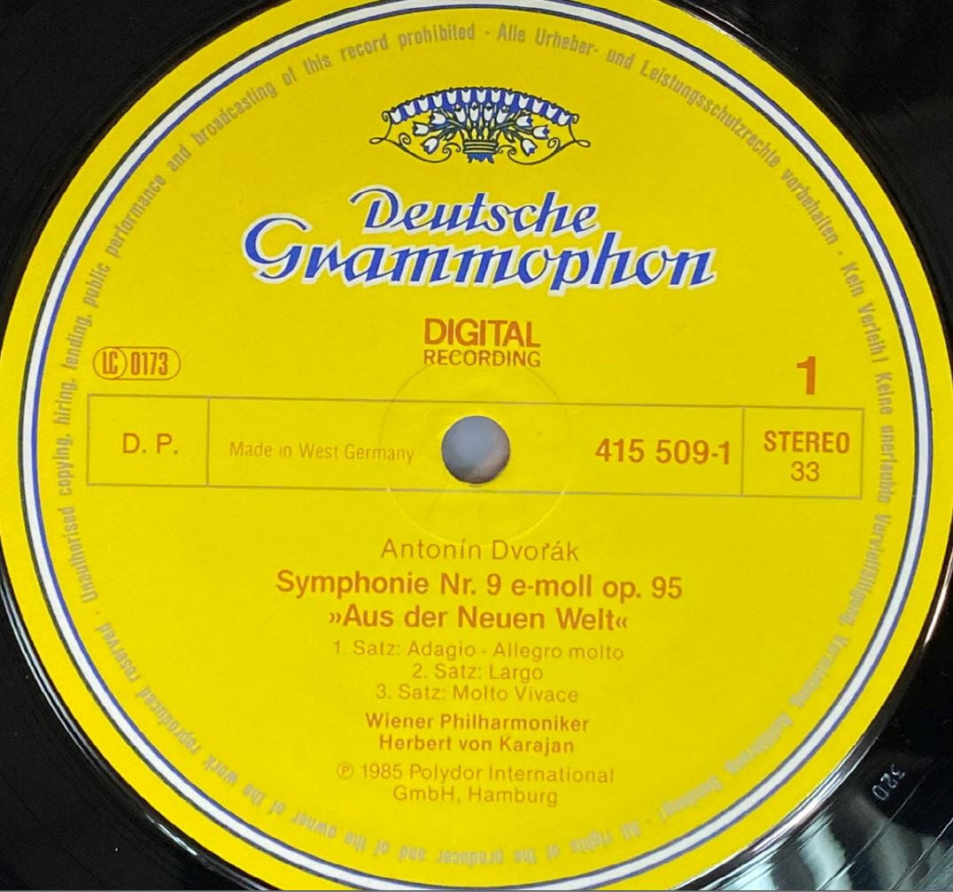 [LP] 카라얀 - Karajan - Dvorak Symphonie Nr.9 ,Smetana Moldau LP [독일반]