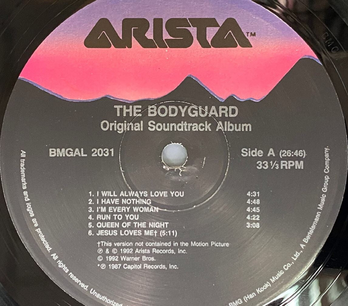 [LP] 보디 가드 - The Bodyguard OST LP [BMG-라이센스반]