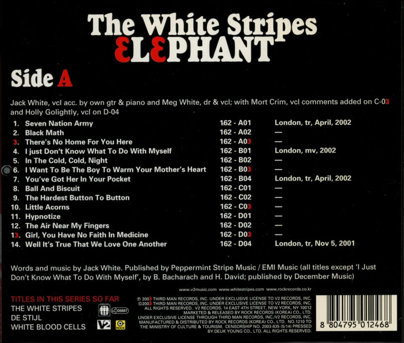 화이트 스트라입스 (The White Stripes) - Elephant