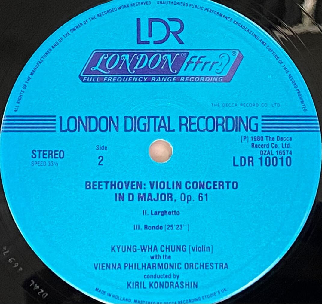 [LP] 정경화,키릴 콘드라신 - Beethoven Violin Concerto in D major Op.61 LP [U.S반]