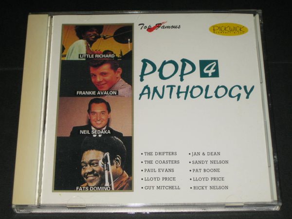 Pop Anthology 4 (1959년) CD음반 ,,, Elap Music ( Pick Wick Compact Discs) - THE DRIFTERS / THE COASTERS / JAN &amp; DEAN