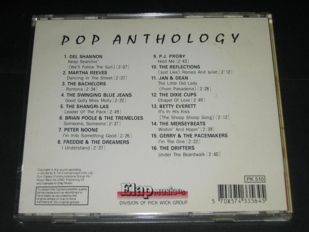 Pop Anthology 9 (1964년) CD음반 ,,, Elap Music ( Pick Wick Compact Discs) - THE SHANGRI-LAS / BRIAN POOLE & THE TREMELOES