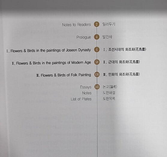 옛 그림에 보이는 꽃과 새 - 강운 최승효 기증문화재 2 / 순천대학교박물관 [상급] - 실사진과 설명확인요망