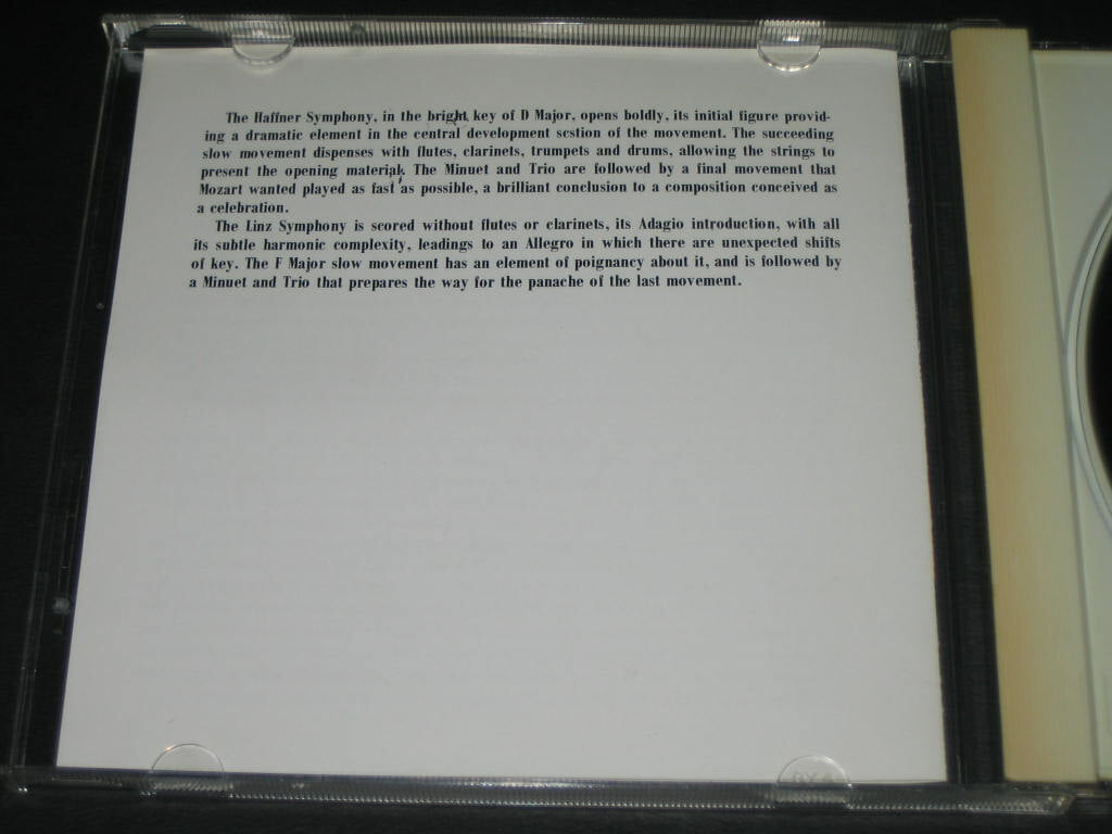 ORIGINAL GOLDEN CLASSIC VOL.15 CD음반 - Mozart ,,, (DDD 녹음방식 1993 독일 ) ,,, Symphonies No.35 "Haffner", No.36 "Linz"