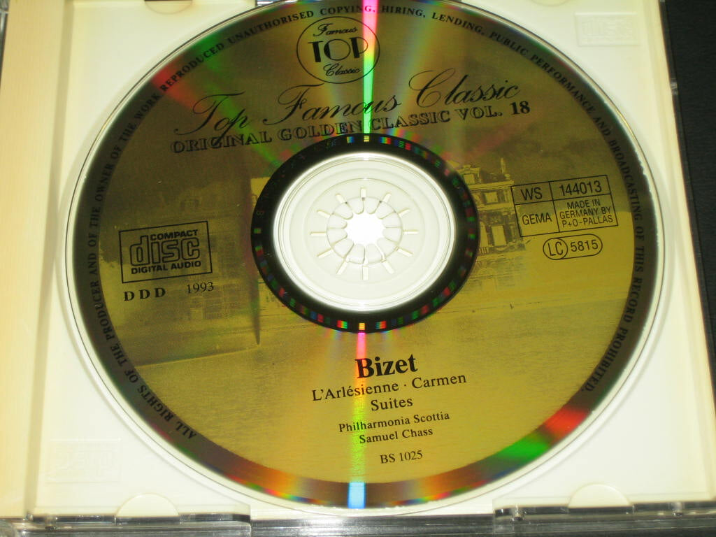 ORIGINAL GOLDEN CLASSIC VOL.18 CD음반 - BIZET 조르쥬 비제 ,,, (DDD 녹음방식 1993 독일 )