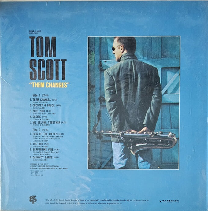 [미개봉LP] Tom Scott - Them Changes