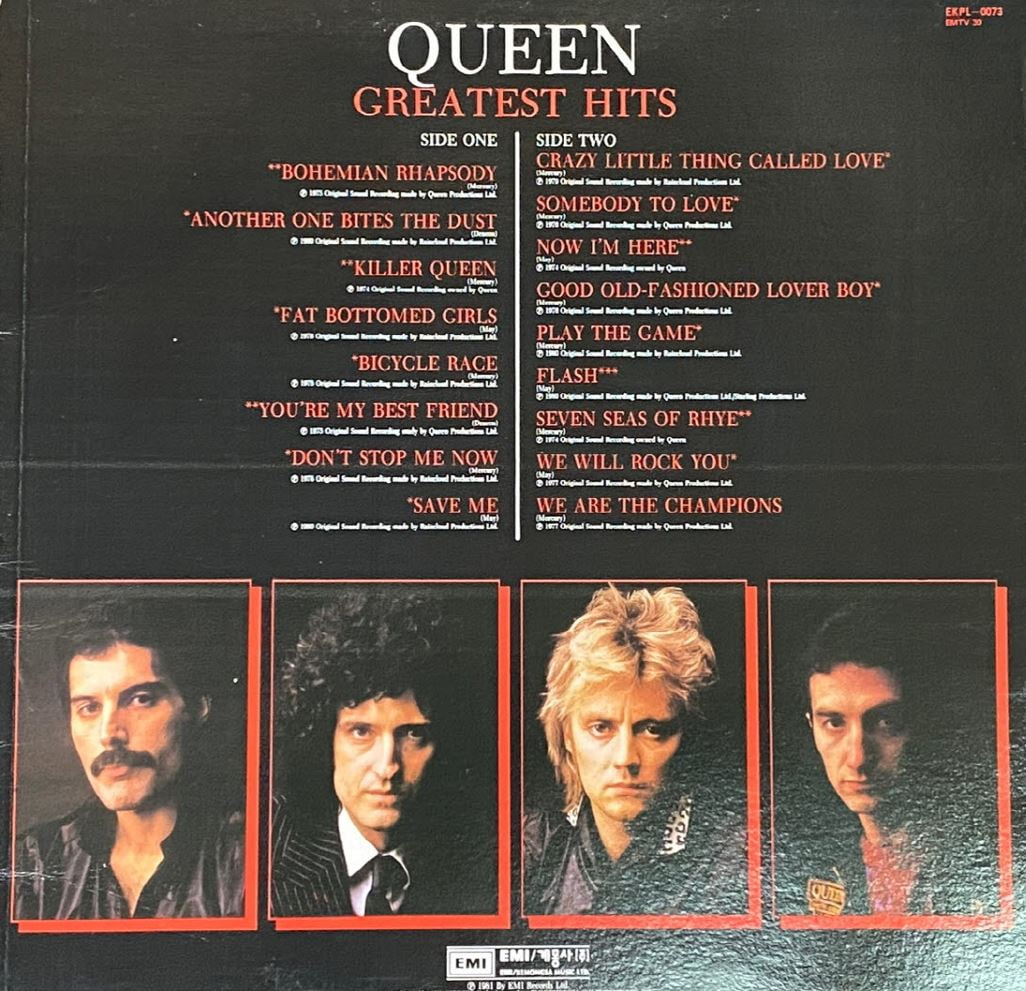 [LP] 퀀 - Queen - Greatest Hits LP [EMI계몽사-라이센스반]