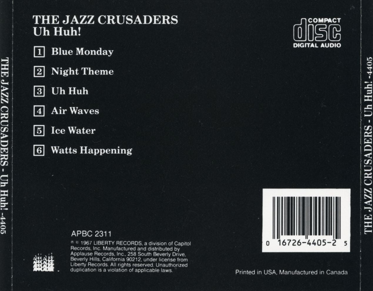 더 재즈 크루세이더스 - The Jazz Crusaders - Uh Huh [U.S발매]