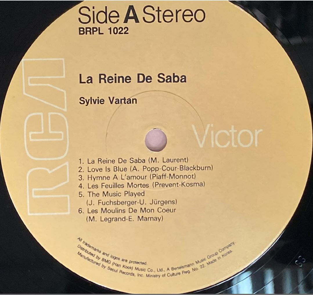 [LP] 실비 바르탕 - Sylvie Vartan - La Reine De Saba LP [BMG-라이센스반]