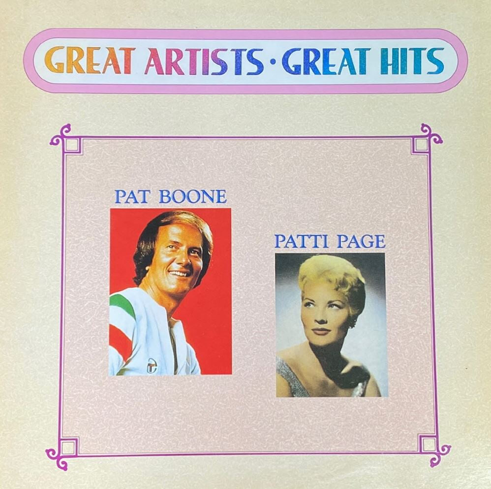 [LP] 팻 분,패티 페이지 - Pat Boone,Patti Page - Great Artists,Great Hits LP [서울-라이센스반]