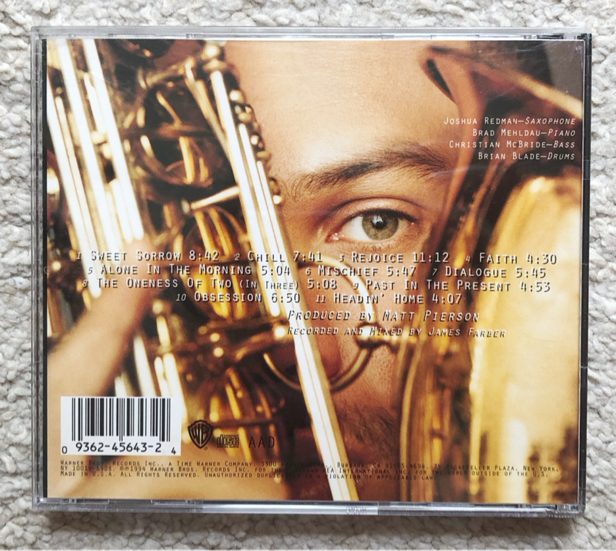 [CD] 수입반 JOSHUA REDMAN QUARTET (US 발매)