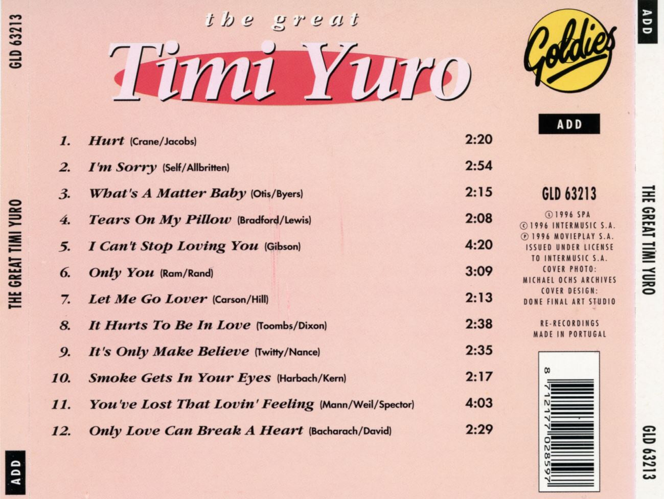 티미 유로 - Timi Yuro - The Great Timi Yuro  [포르투갈발매]