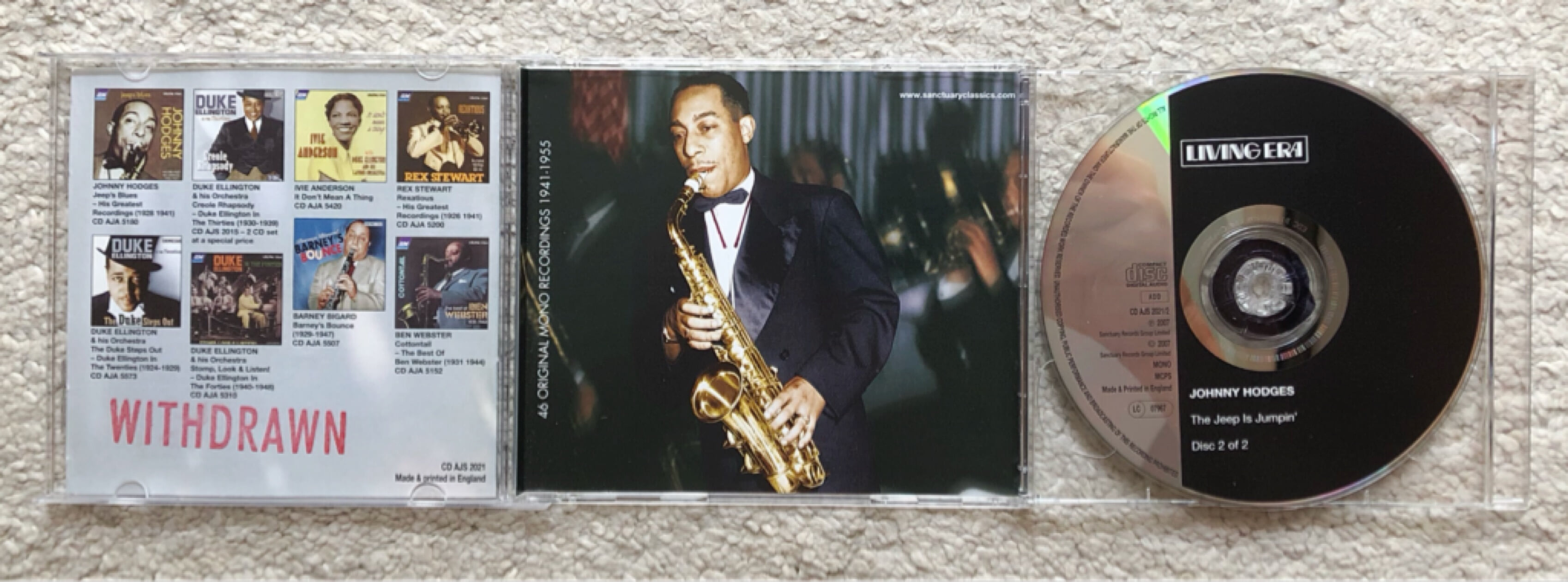 [CD] 수입반 JOHNNY HODGES 2CD SET (US 발매)