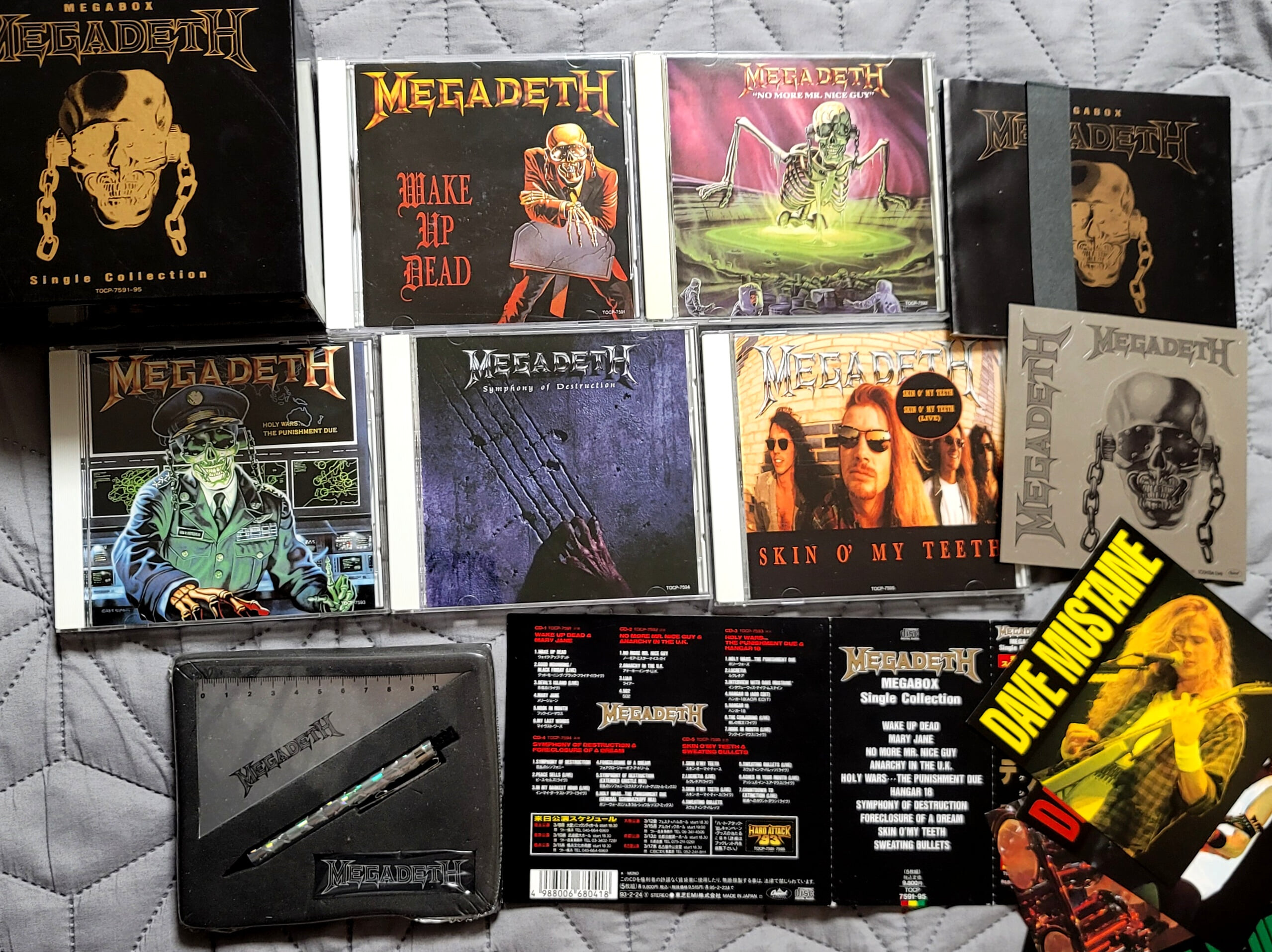 (일본반 한정 특별 박스세트 / 구성품 완벽, 상태최상) MEGADETH 메가데스 - Mega box Single Collection