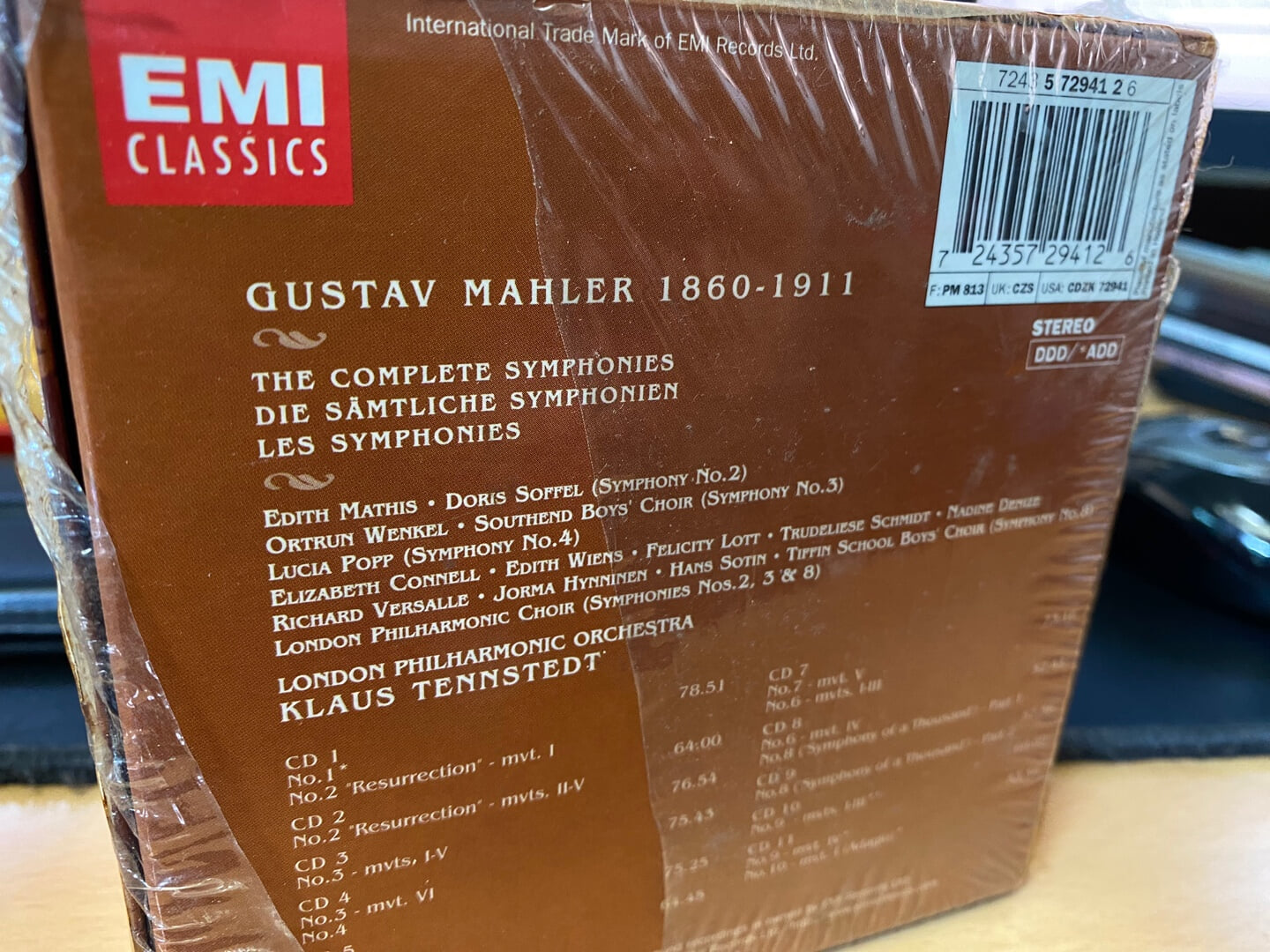 클라우스 텐슈테트 - Klaus Tennstedt - Mahler The Complete Symphonies 11Cds [미개봉] [E.U발매]