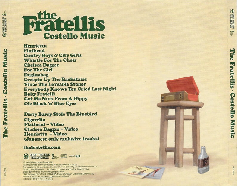 [일본반] The Fratellis - Costello Music (Bonus Tracks)