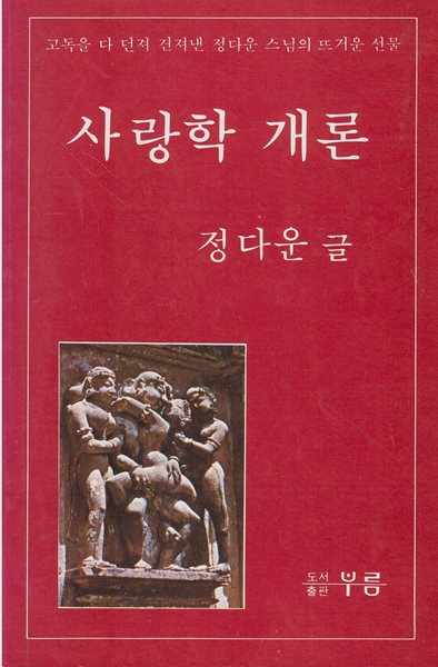 사랑학 개론 - 고독을 다 던져 건저낸 정다운 스님의 뜨거운 선물 [중판]