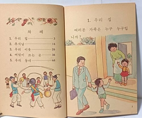 사회 1-2 (70년대 초등학교교과서) -1973.2.15 초판, 1976.9.1 발행-문교부- 