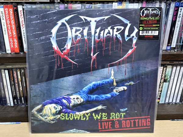 (미개봉 / 수입 / 컬러 바이닐 LP) Obituary - Slowly We Rot - Live &amp; Rotting (슬라임 그린 에디션)