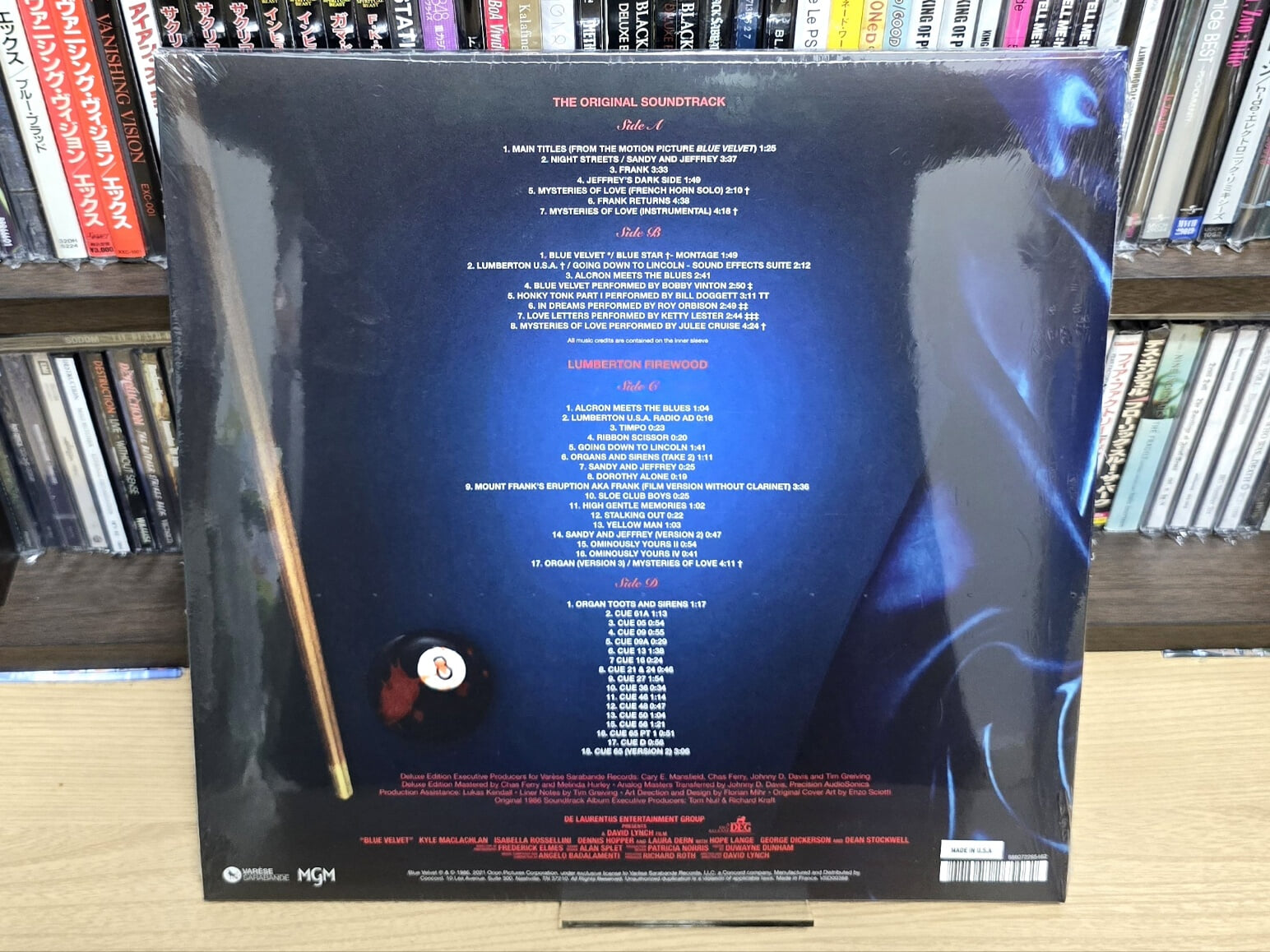 (미개봉 2LP / RSD 한정반 / 컬러바이닐) Soundtrack - Blue Velvet 블루 벨벳 OST