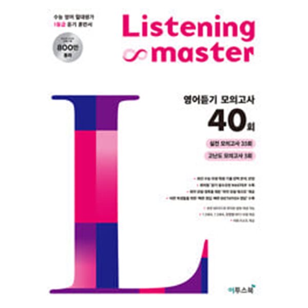 리스닝 마스터 Listening Master 영어듣기 모의고사 40회 (2024년용)ㅡ&gt; 상품설명 필독!