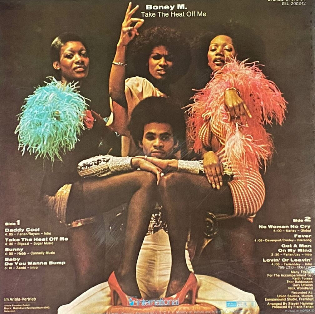 [LP] 보니 엠 -  Boney M - Take The Heat Off Me LP [성음-라이센스반]