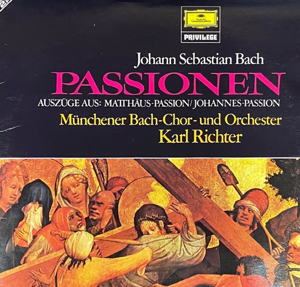 [LP] 칼 리히터 - Karl Richter - Bach Passionen 2Lps [성음-라이센스반]