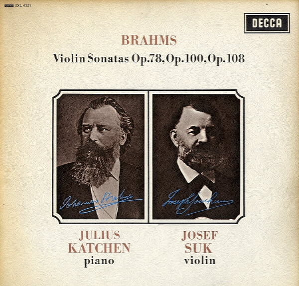 [국내제작 LP] Brahms Vioiln Sonatas Op.100 / 78 /108 - Julius Katchen / Josef Suk