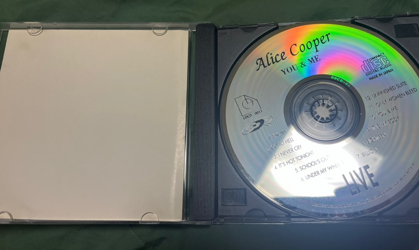 Alice Cooper(앨리스 쿠퍼) / 유앤미 라이브 You & Me Live CD