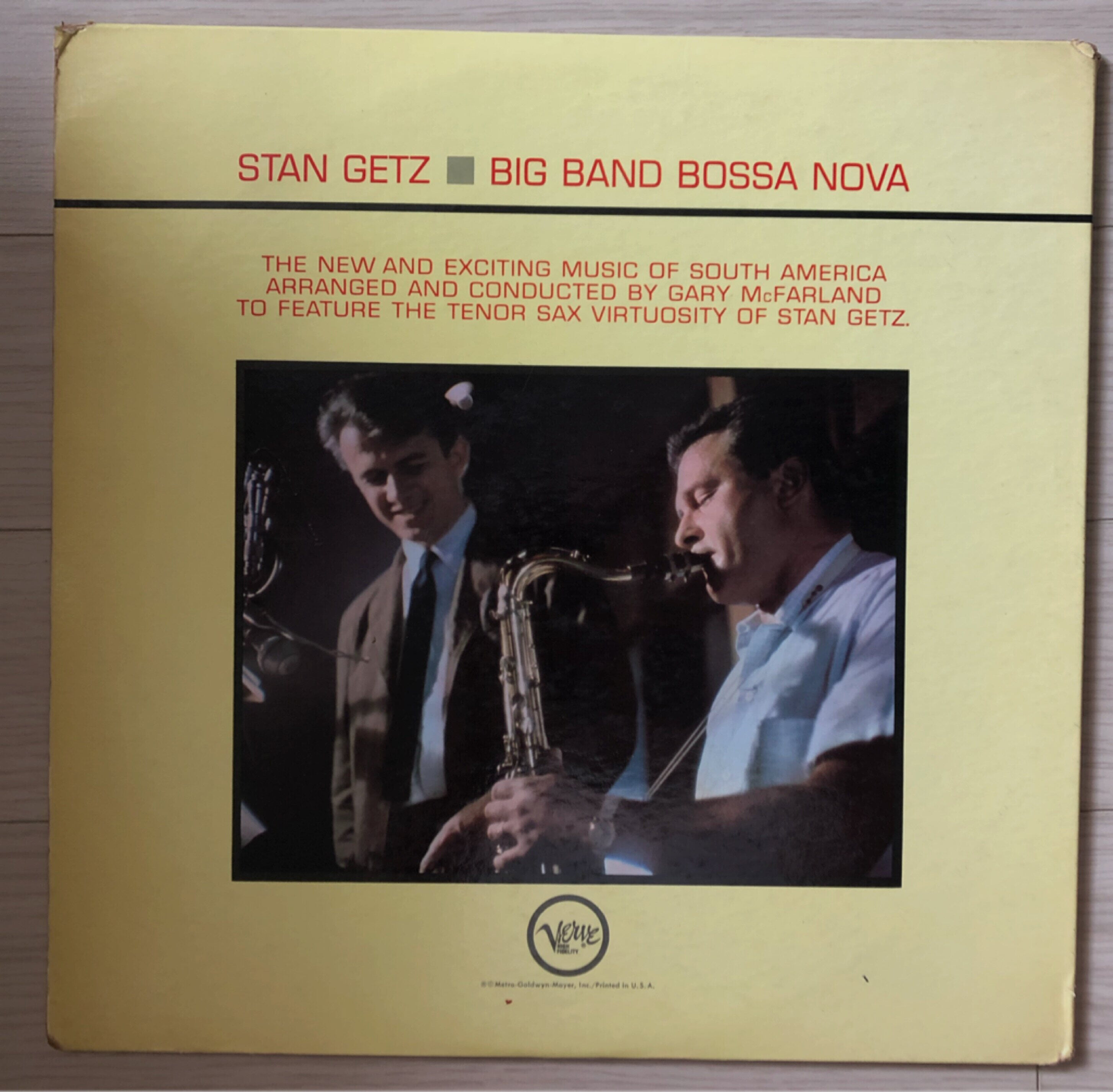 [LP] 수입원반 STAN GETZ V-8494 (MONO반)