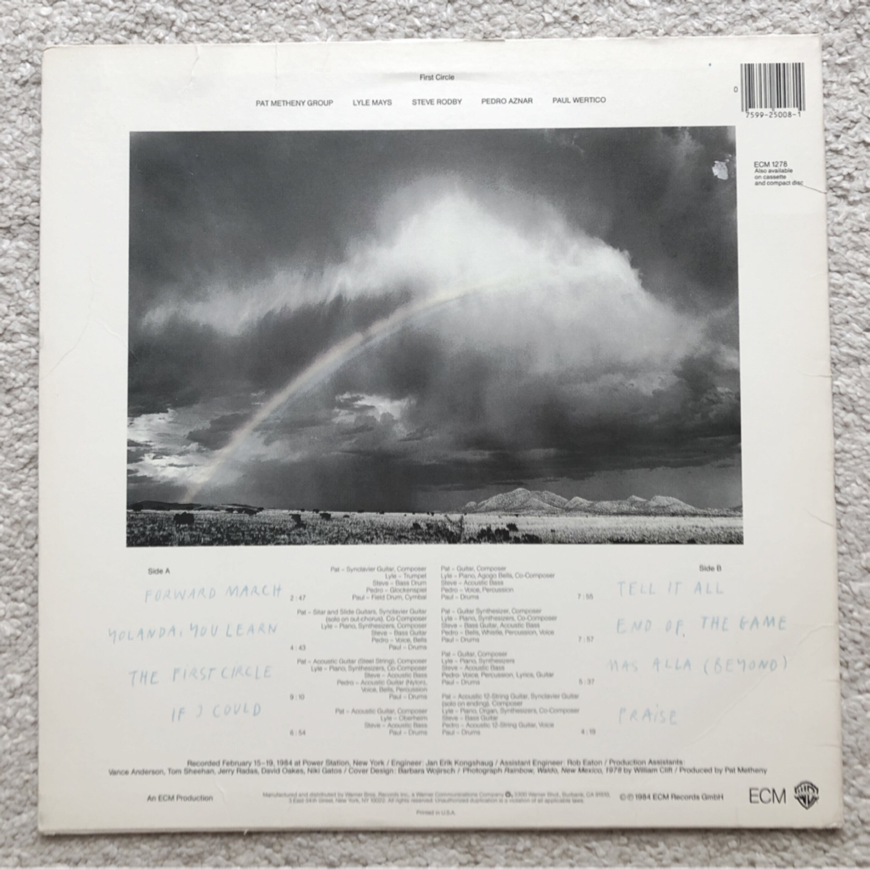 [LP] 수입원반 PAT METHENY GROUP ECM-1278