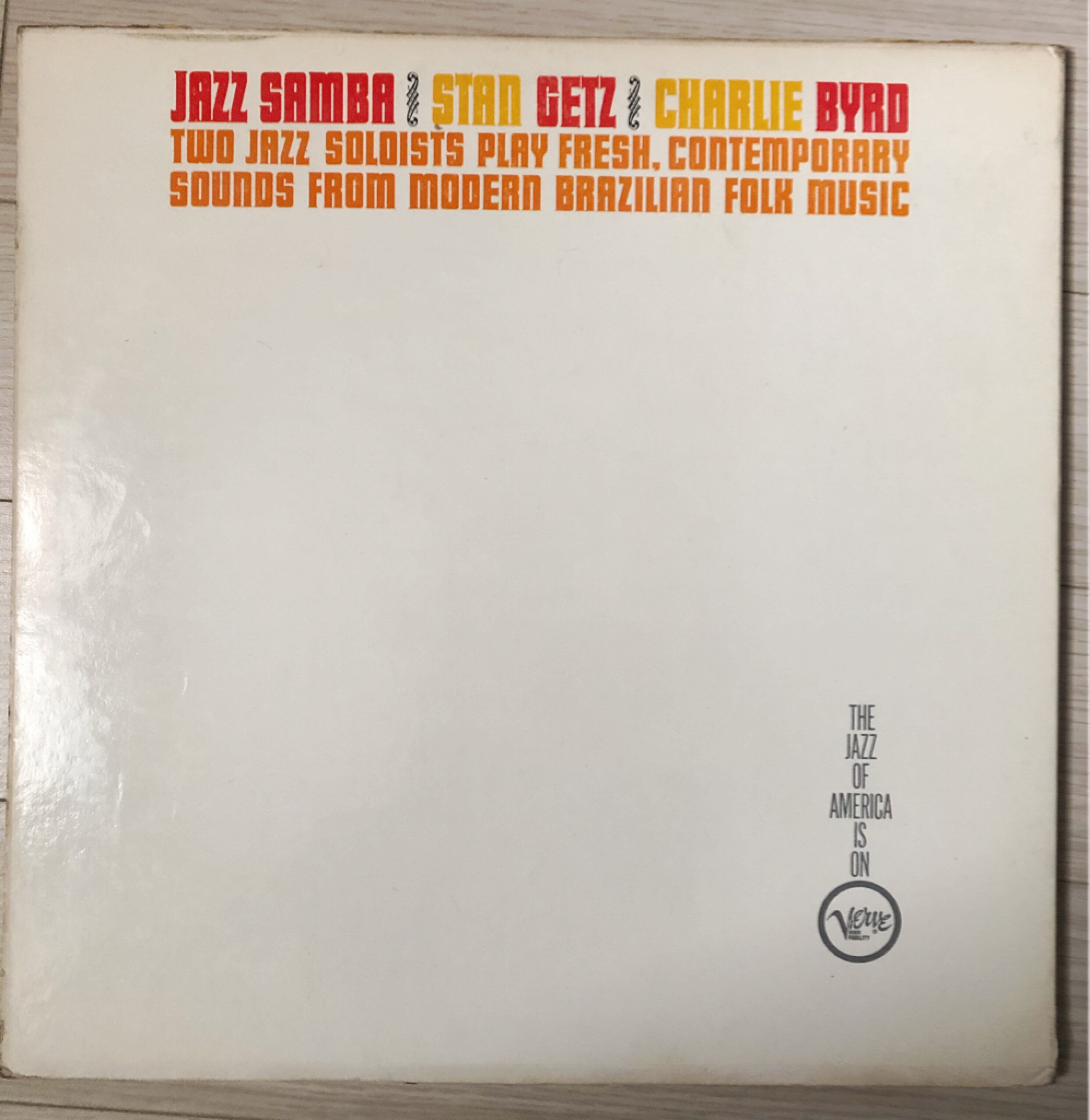 [LP] 수입원반 STAN GETZ CHARLIE BYRD V-8432 (MONO반)