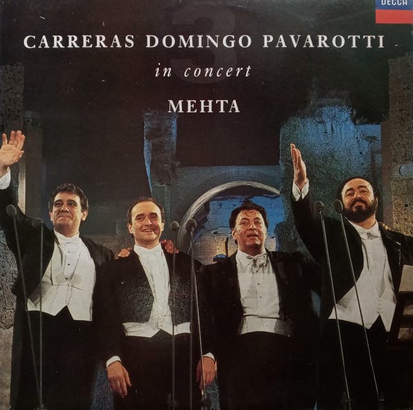 LP(엘피 레코드) The Three Tenors in Concert -  Jose Carreras/Placido Domingo/Luciano Pavarotti/Zubin Mehta