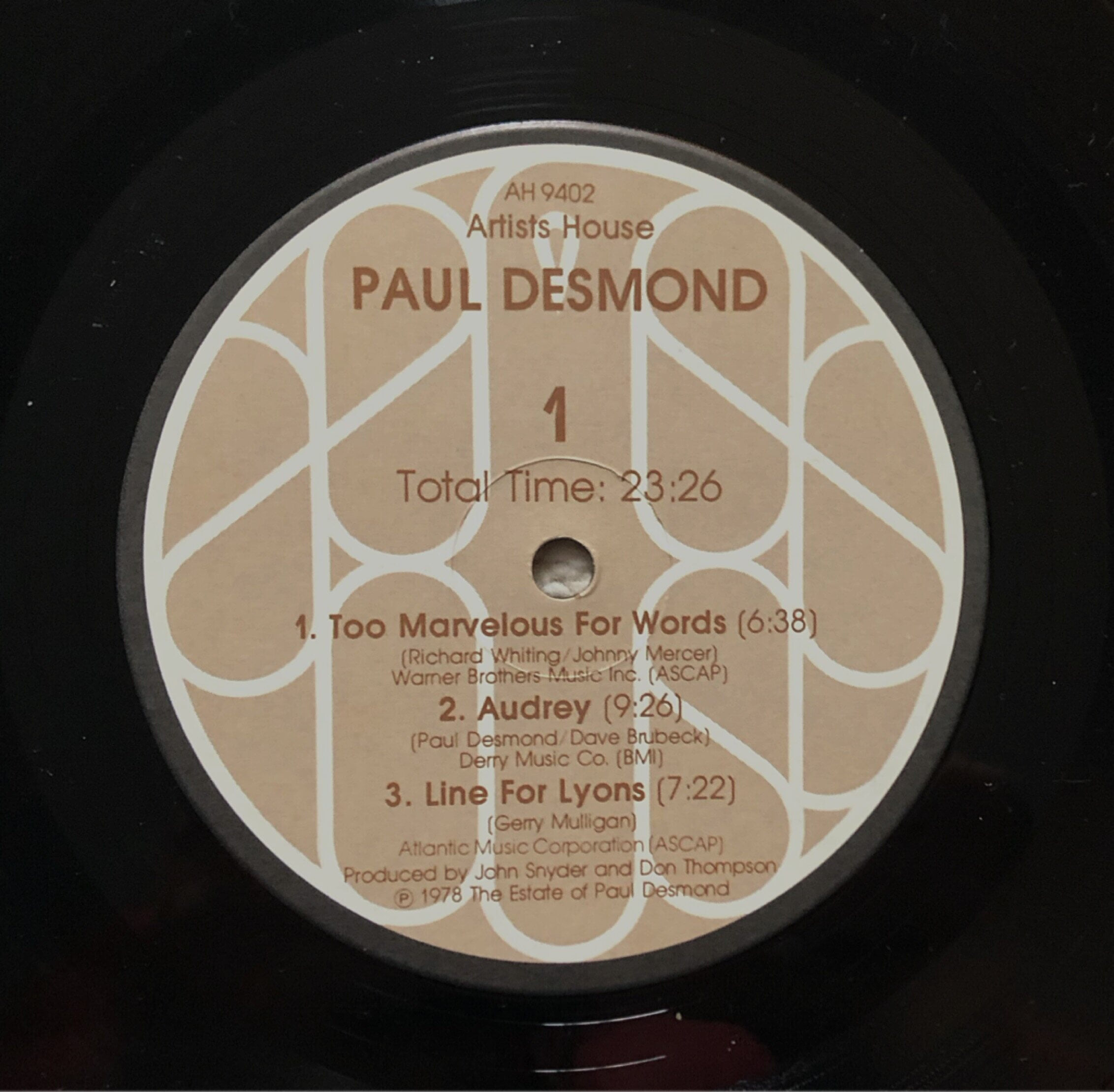 [LP] 수입원반 PAUL DESMOND AH 9402