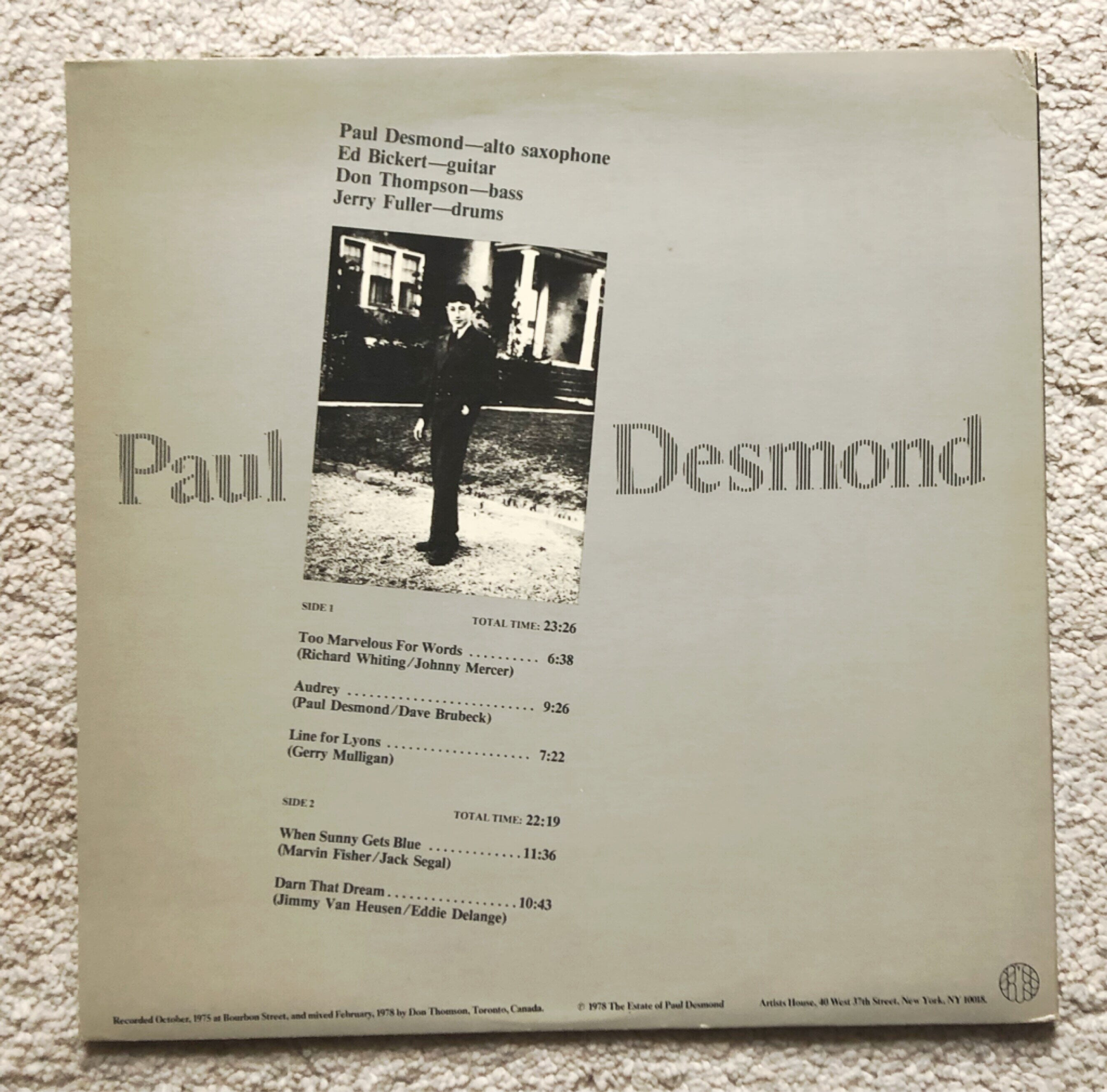 [LP] 수입원반 PAUL DESMOND AH 9402