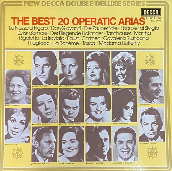 [LP] 오페라 아리아 걸작 20 - The Best 20 Operatic Arias 2Lps [성음-라이센스반]