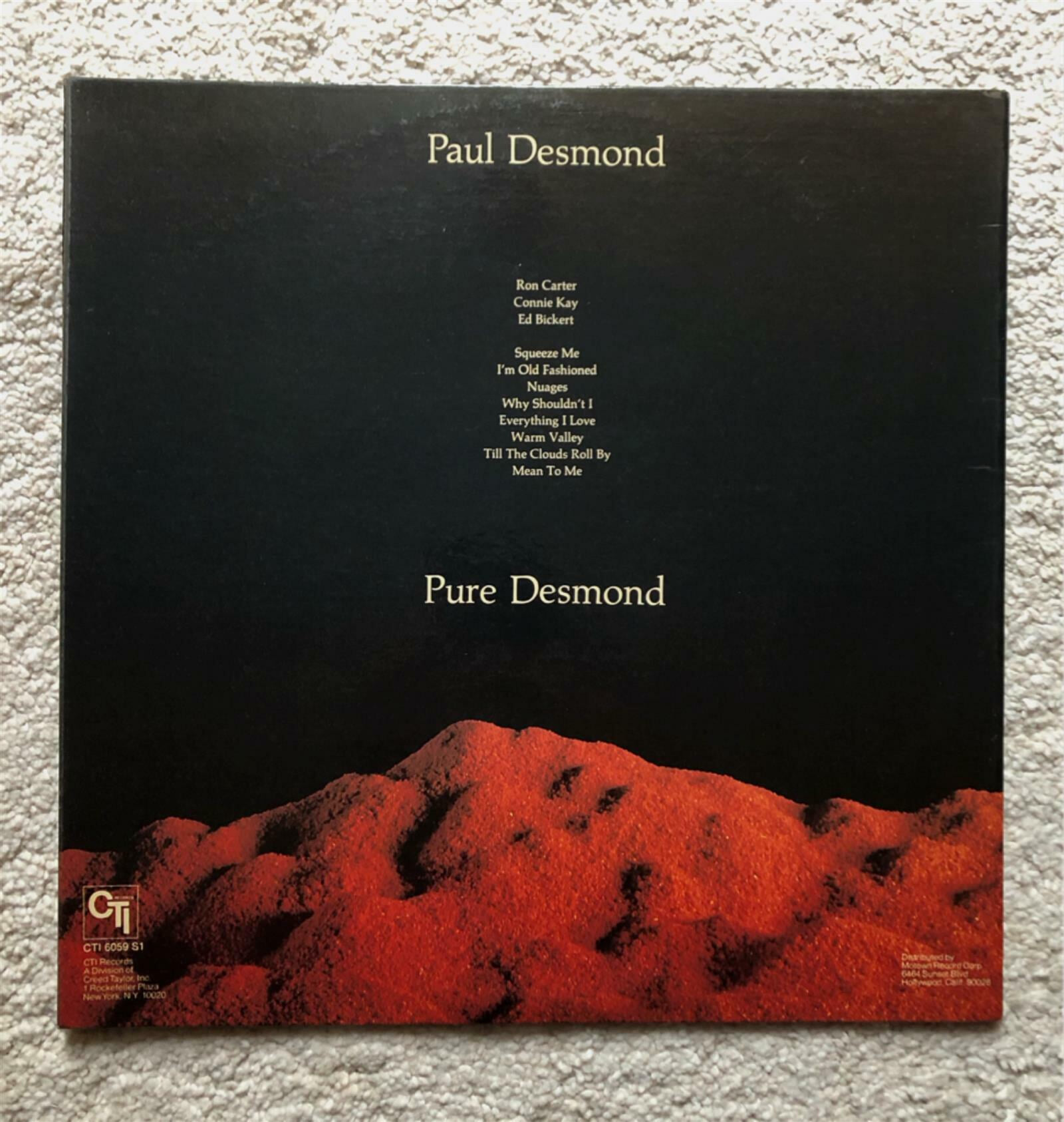 [LP] 수입원반 PAUL DESMOND CTI 6059 S1