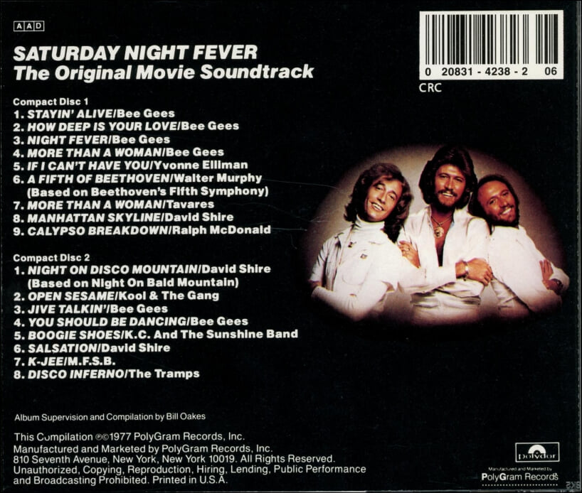 토요일밤의 열기 (Saturday Night Fever) - OST (US발매)(2CD)