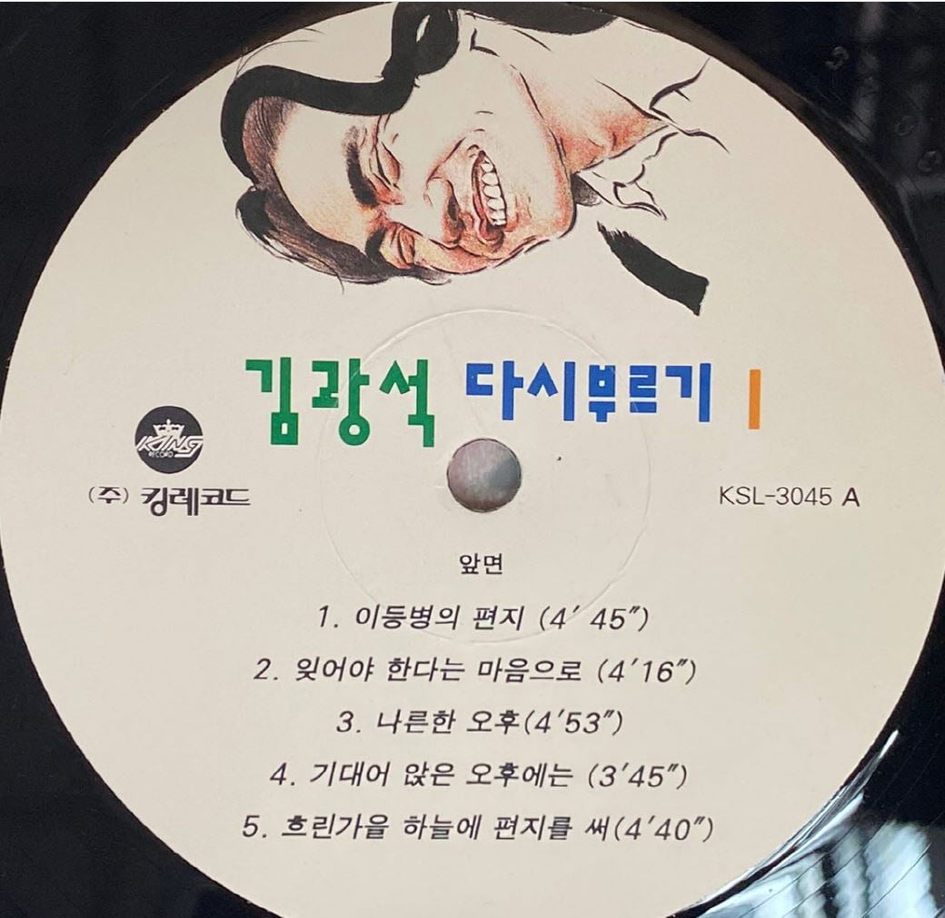 [LP] 김광석 - 다시 부르기 1 (킹레코드) LP [킹 KSL-3045]