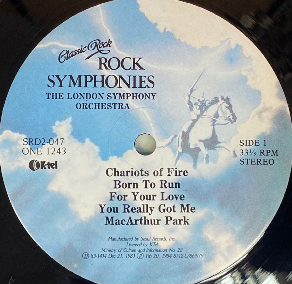 [LP] 런던 심포니 오케스트라 - London Symphony Orchestra - Classic Rock Rock Symphonies LP [서울-라이센스반]