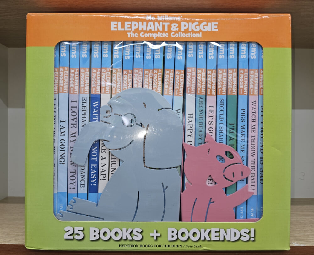 Elephant and Piggie 픽쳐북 세트 25권 책꽃이 2개 (정품,양장본, 영어)